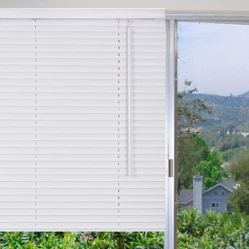 Comfy Hour Aluminum Magnetic Mini Blind 25" x 41", Light Filtering, Day and Night Light Adjustment, Easy Installation, White
