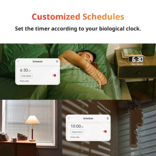 SwitchBot Blind Tilt Motorized Blinds - Smart Electric Blinds with Bluetooth Remote Control, Solar Powered, Light Sensing Control, Add SwitchBot Hub Mini to Make it Compatible with Alexa & Google Home