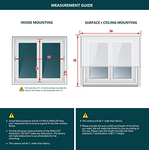 HILADUO Motorized Roller Blinds Customized Size Width 20-105 Inches Window Roller Shades Aluminum Valance Style Rechargeable Roller Shades with Built-in Zigbee Battery Motor for Home Office Hotel