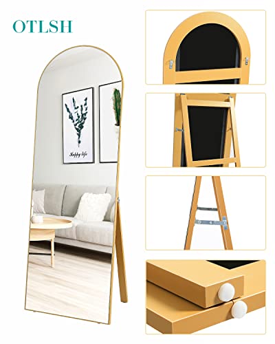 Gold Arched Full Length Floor Mirror - 64.2