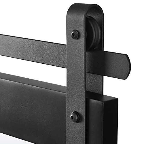 KARTOOSH Black Farmhouse Wall Mirror Barn Door Style Rectangle Solid Wood Frame Mirror Rustic Wall Mounted Mirror for Bathroom, Entryway, Living Room, Dinning Room, Wall Decor, 22 x 30 Inches