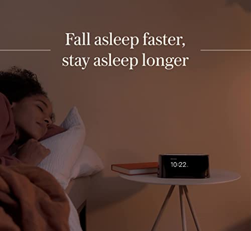 Loftie Alarm Clock - Bluetooth Smart Clock with Speaker for Custom Alarms, Wellness Content, White Noise, and Nature Sounds - Smart Alarm Clock with Built-in Adjustable Nightlight - (Black Top)
