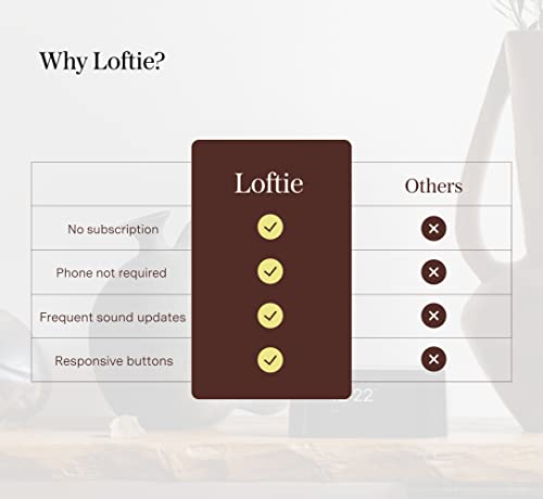 Loftie Alarm Clock - Bluetooth Smart Clock with Speaker for Custom Alarms, Wellness Content, White Noise, and Nature Sounds - Smart Alarm Clock with Built-in Adjustable Nightlight - (Black Top)