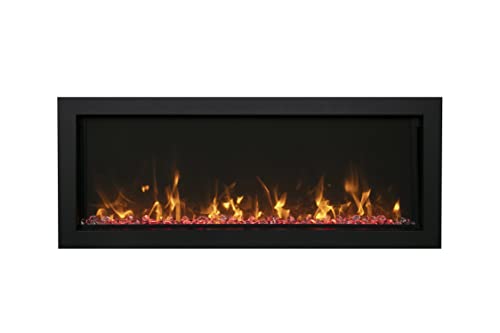 Amantii Panorama Indoor/Outdoor Extra Slim Built In Electric Fireplace (BI-60-XTRASLIM), 60-Inch