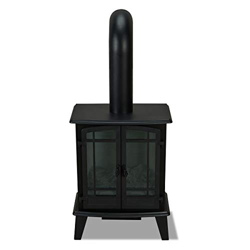 Real Flame Foster Stove Electric Fireplace, Black