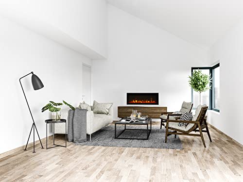 Amantii Panorama Indoor/Outdoor Extra Slim Built In Electric Fireplace (BI-60-XTRASLIM), 60-Inch