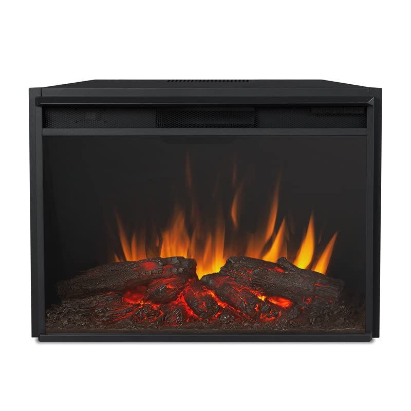 Real Flame Gunnison Grand Electric Fireplace with Remote Control - Realistic Infrared Fireplace - Traditional Brown Wood Indoor Fireplace (8700E-CHBW)