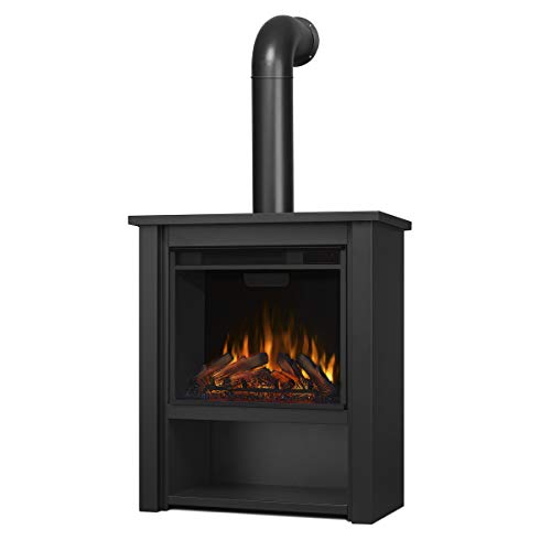 Real Flame Black Hollis Electric Fireplace
