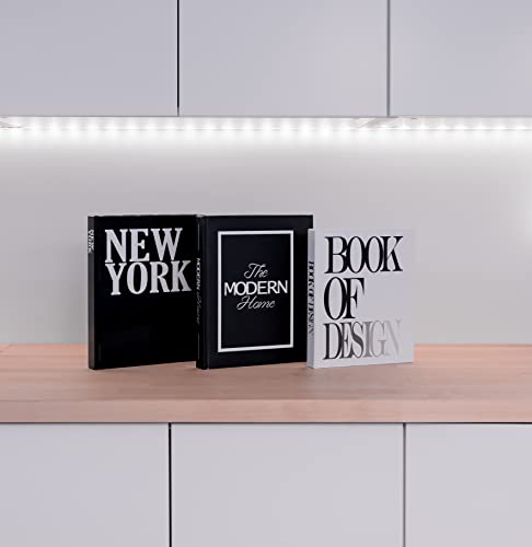 Set of 3 Decorative Hardcover Books for Décor