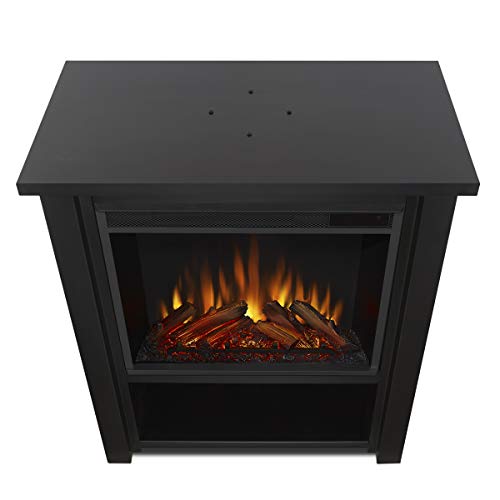 Real Flame Black Hollis Electric Fireplace