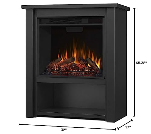 Real Flame Black Hollis Electric Fireplace