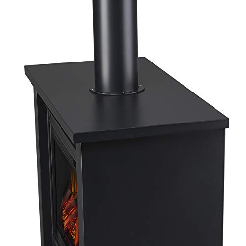 Real Flame Black Hollis Electric Fireplace