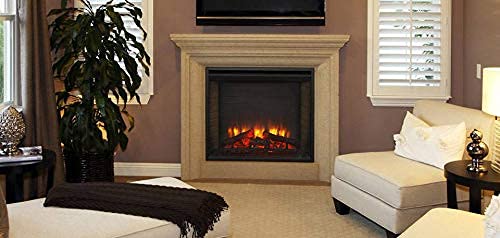 SIMPLIFIRE 30" Built-in Metal Electric Fireplace - Black, SF-BI30-E