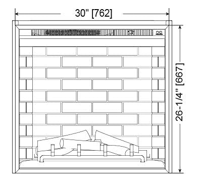 SIMPLIFIRE 30" Built-in Metal Electric Fireplace - Black, SF-BI30-E