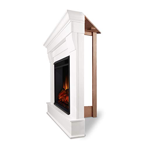 Real Flame 5950E Chateau Corner Electric Fireplace, Small, White