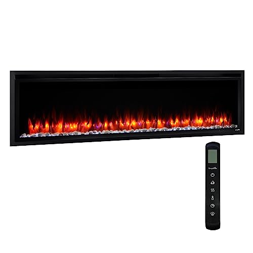 SIMPLIFIRE Allusion Platinum 60" Linear Electric Fireplace - Black, SF-ALLP60-BK