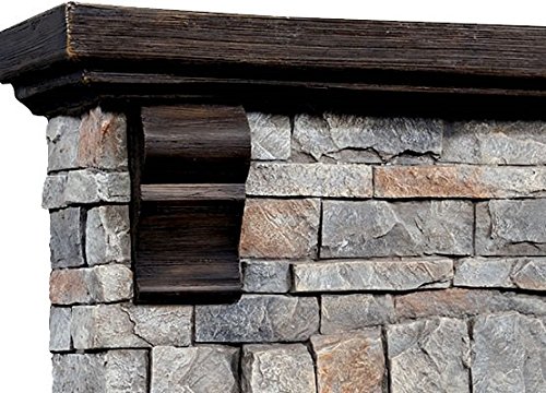 Classic Flame Pioneer Stone Electric Fireplace Mantel Package, Brushed Dark Pine - 18WM10400-I601
