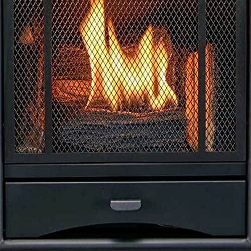 ProCom Dual Fuel Ventless Gas Fireplace System with Corner Combo Mantel - 15,000 BTU, T-Stat, Antique White Finish - Model# PCS150T-1-AW