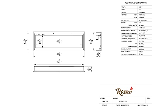 45" Extra Slim Indoor Only Electric Fireplace with Black Steel Surround