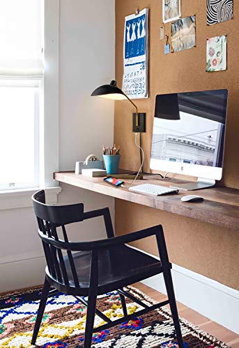 CLAXY Swing Arm Bedroom Wall Sconces Modern Black Plug-in or Hardwired Sconce Lighting with USB Charge Port-Set of 2