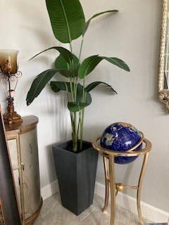 Silk Decor 5' Bird of Paradise Plant in Plastic Pot Green