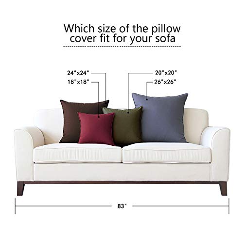 Set of 2 Olive Green Throw Pillow Cases