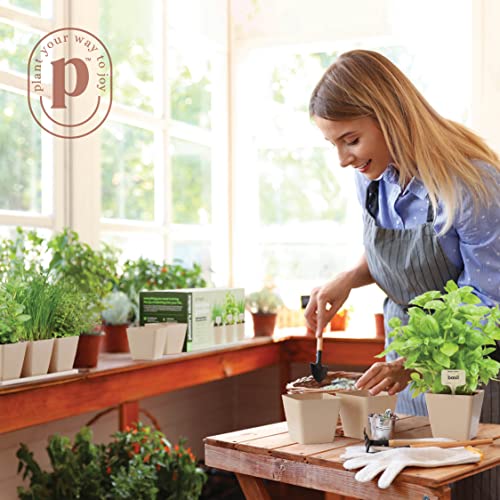 Window Herb Garden - Indoor 9 Herb Starter Kit - Unique Gardening Gifts for Women & Men, Mom, Her - Kitchen Windowsill Growing Kit - Grow 9 Plants - Best Unusual Birthday Gift for Cooking