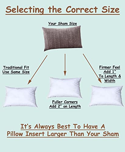 Pillowflex Synthetic Down Pillow Insert - 21x31 Down Alternative Pillow, Ultra Soft Body Pillow, Large Standard Body Bed Sleeping Pillow - 1 Decorative Pillow Form