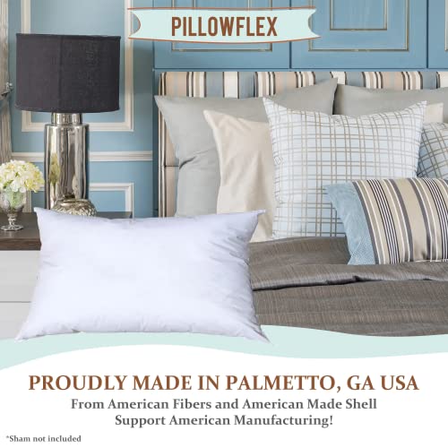 Pillowflex Synthetic Down Pillow Insert - 21x31 Down Alternative Pillow, Ultra Soft Body Pillow, Large Standard Body Bed Sleeping Pillow - 1 Decorative Pillow Form
