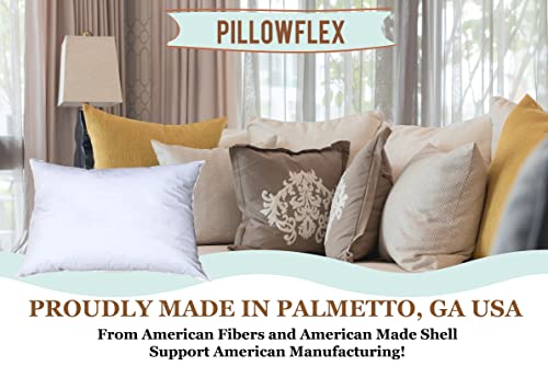 Pillowflex Synthetic Down Pillow Insert - 21x31 Down Alternative Pillow, Ultra Soft Body Pillow, Large Standard Body Bed Sleeping Pillow - 1 Decorative Pillow Form