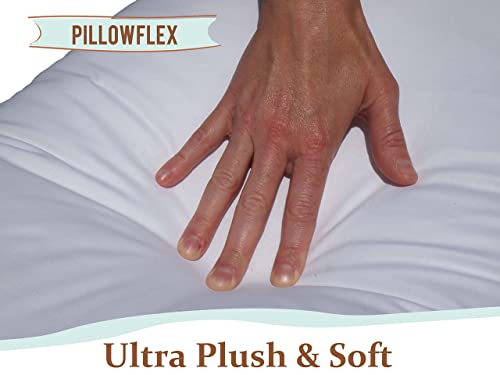 Pillowflex Synthetic Down Pillow Insert - 21x31 Down Alternative Pillow, Ultra Soft Body Pillow, Large Standard Body Bed Sleeping Pillow - 1 Decorative Pillow Form