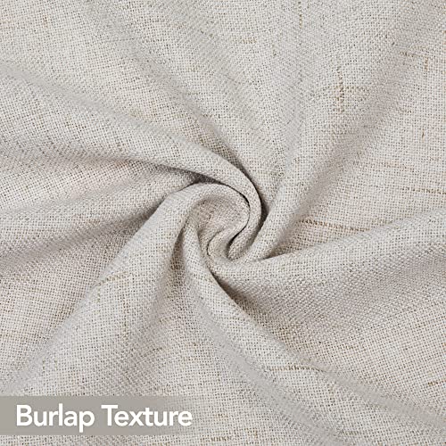 Deconovo Pillow Covers 20x20, Decorative Outdoor Pillow Covers, Linen Throw Pillowcases for Bed Pillow(20 x 20 Inch, Cream, Set of 4, No Pillow Insert)