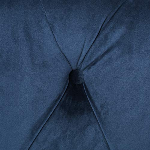 Christopher Knight Home Sabina Round Tufted Velvet Ottoman, Blue