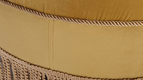 Jennifer Taylor Home Yolanda Ottoman, Gold Medium