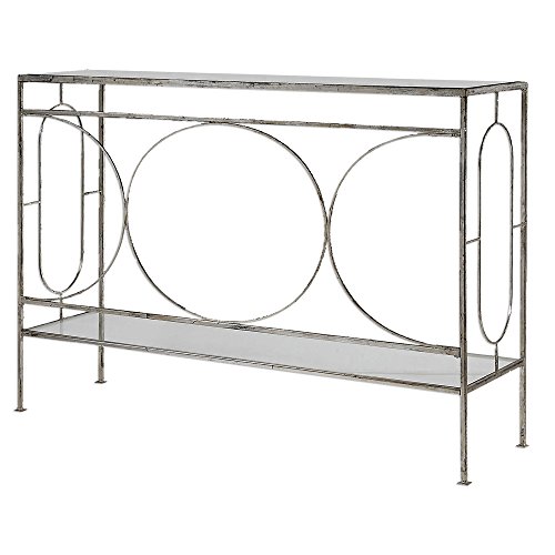MY SWANKY HOME Luano Silver Console Table