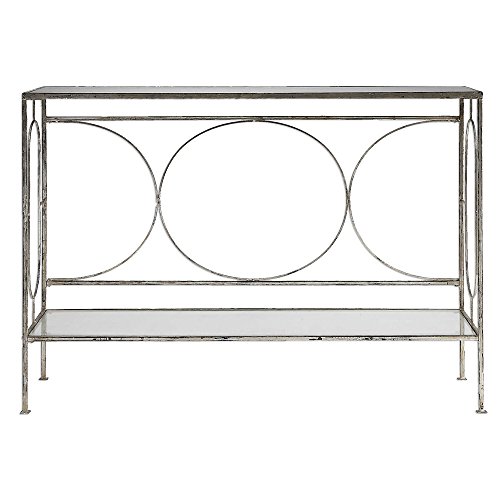 MY SWANKY HOME Luano Silver Console Table
