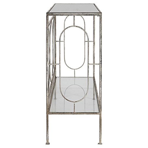 MY SWANKY HOME Luano Silver Console Table