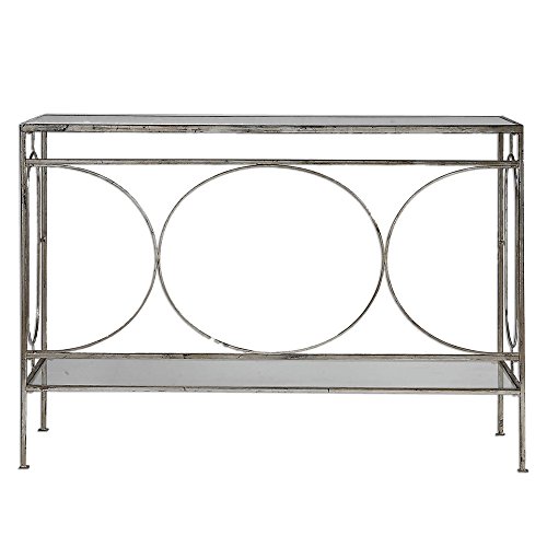 MY SWANKY HOME Luano Silver Console Table