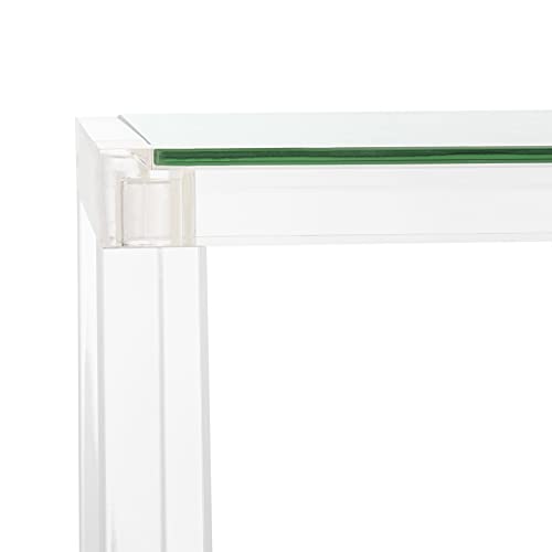 Safavieh Couture Home Benji Glam Clear Acrylic Glass Top Console Table