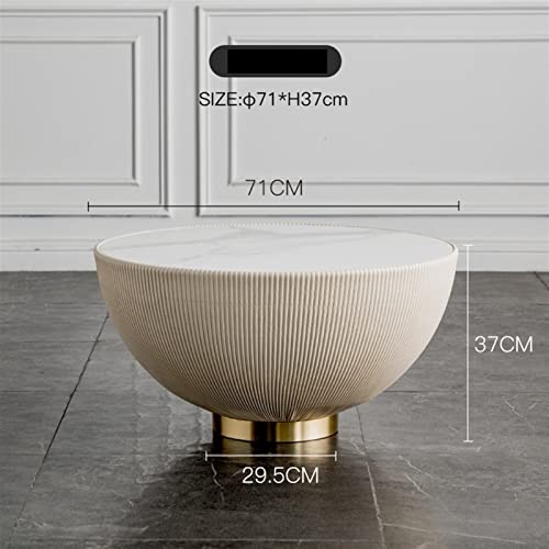 KIZQYN End Table Light Luxury Home Coffee Table Modern Minimalist Small Apartment Living Room Round Table Nordic Creative Small Table Side Table (Color : 1)