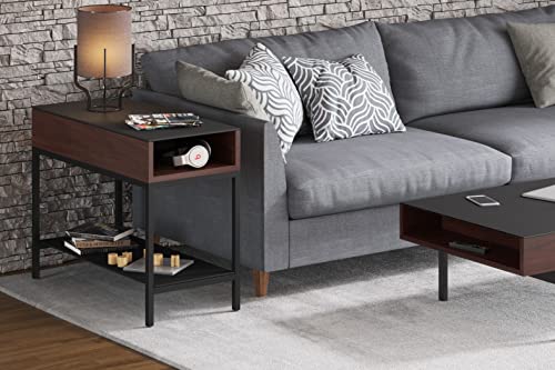 BDI Reveal - End Table, Chocolate Stained Walnut