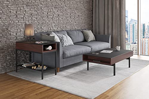 BDI Reveal - End Table, Chocolate Stained Walnut