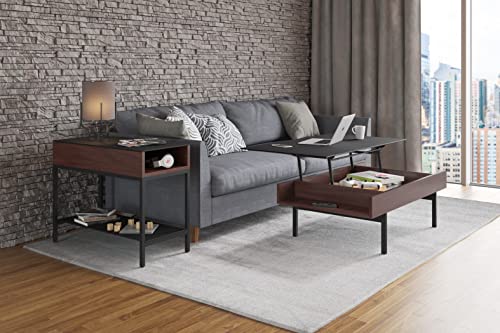 BDI Reveal - End Table, Chocolate Stained Walnut