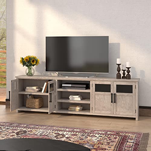 Bridgevine Home Traditional TV Stand for 75+ Inch Tv, Fully Assembled, Entertainment Center for 75+ Inch Tv