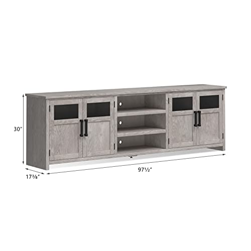 Bridgevine Home Traditional TV Stand for 75+ Inch Tv, Fully Assembled, Entertainment Center for 75+ Inch Tv