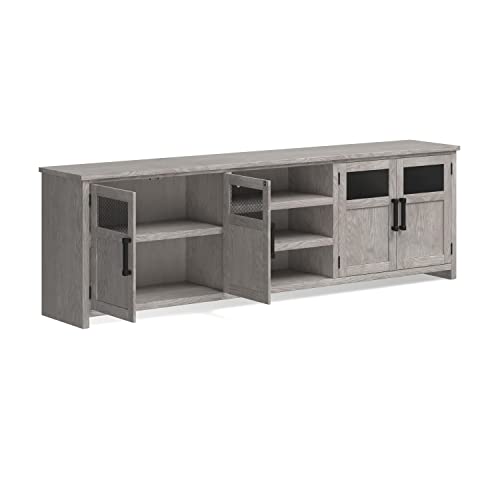 Bridgevine Home Traditional TV Stand for 75+ Inch Tv, Fully Assembled, Entertainment Center for 75+ Inch Tv