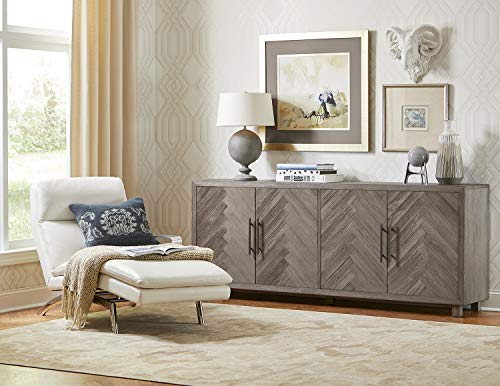 Martin Furniture 80" Four Door TV Console, Gray, Brown (IMPA380)