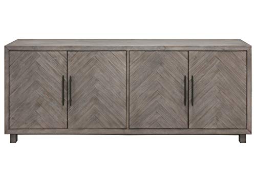 Martin Furniture 80" Four Door TV Console, Gray, Brown (IMPA380)