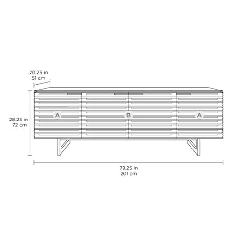 BDI Corridor Quad-Width Tall Media Cabinet