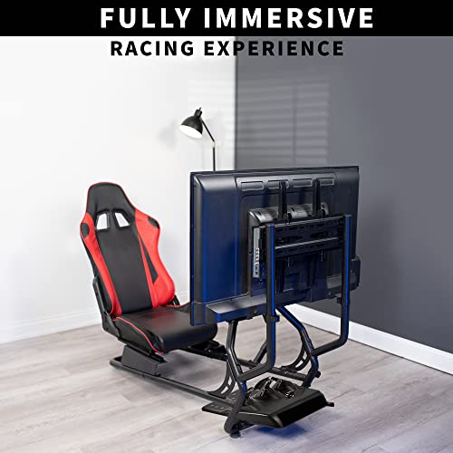 VIVO Racing Simulator Cockpit with Wheel Stand
